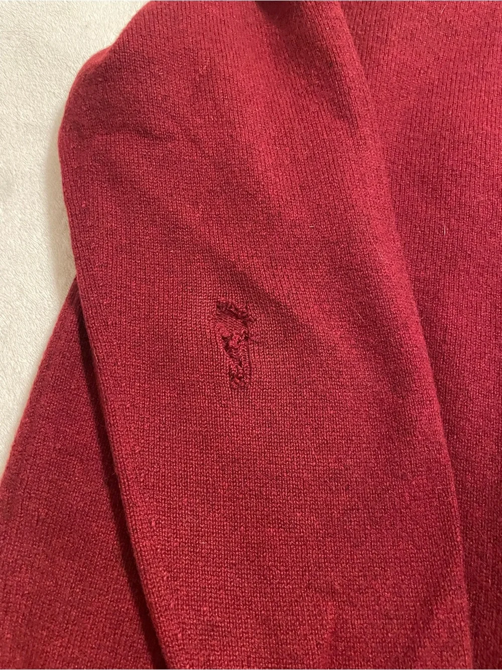 Scot’s Regal men’s vintage deep red cashmere sweater size M Scotland